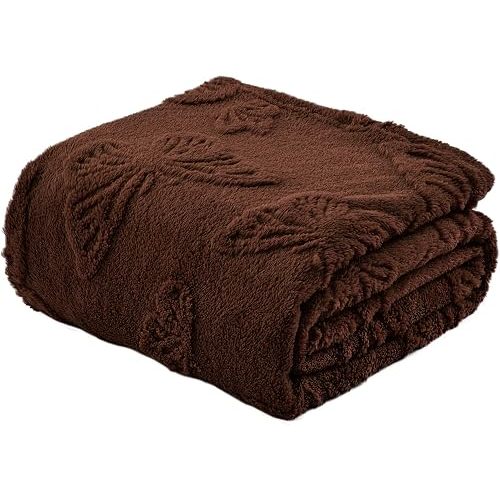 Throw Blankets with Butterfly,Soft Warm Blankets for Lover Mom Father Friends Gifts Pets,Lightweight Fuzzy Blanket for Couch Sofa Bed(Brown,50"x60")