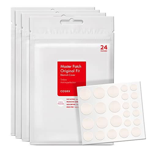COSRX Acne Pimple Patches Absorbing Hydrocolloid Spot, 3 Size (96 Count) | Pimple Stickers for Blemishes and Zits Cover, Absorbs Zits & Blemish, Spot Stickers for Face and Body, Korean Skin Care
