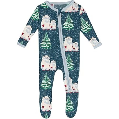 KicKee Baby & Toddler Zipper Footie – Ultra-Soft Viscose from Bamboo Pajamas with Flip Paws & Grips