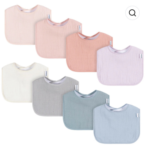 8-Pack Baby Girls Pastel Muslin Drooling Bibs – Gerber Childrenswear