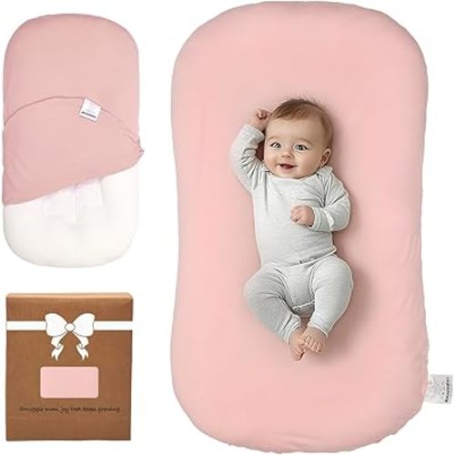 Infant Support Cushion -Baby Support Cushion for Newborn, Oversized for 0-24 Months (36.5*20 inchs), Tummy Time Mat for Home and Travel, Soft Cotton, Supervised Use, Baby Essentials Gift -includ cover