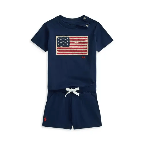 Boys' Flag Cotton Jersey Tee & Shorts Set - Baby