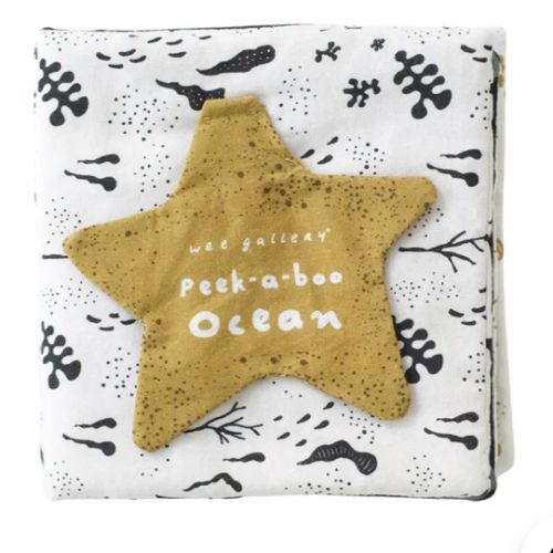 Wee Gallery Cloth Book: Peekaboo Ocean – Pacifier Kids Boutique