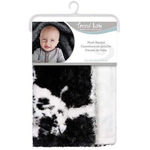 Trend Lab Cow Print Plush Baby Blanket
