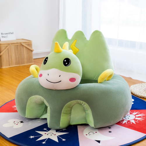 Baby Sofa Support Chair Soft Plush Cartoon Animals Baby Sitting Chair Learning to Sit Seats without Filled Cotton