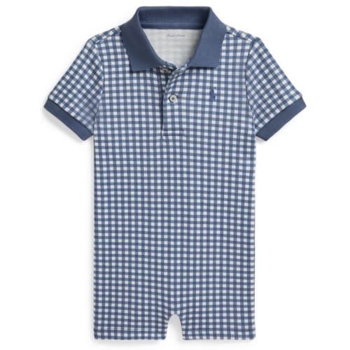 Gingham Soft Cotton Polo Shortall
