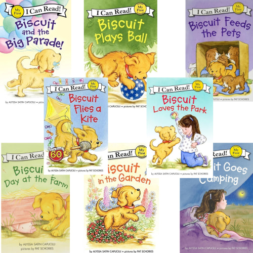 My First I Can Read Biscuit 8 Book Set Biscuit's Day at the Farm, Biscuit Goes Camping, Biscuit Plays Ball, Biscuit Feeds the Pets, Biscuit Flies a Kite, Biscuit in the Garden, Big Par