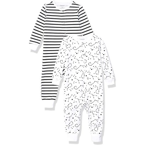 Hanes unisex-baby Sleep & Play Suits, Ultimate Flexy Pajamas for Boys & Girls, 2-pack
