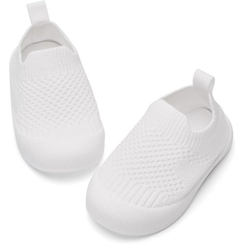 BACSAC Baby Toddler Unisex Infant Shoes Boys Girls Beige Mesh Breathable Non-Slip Soles 6-36 Months