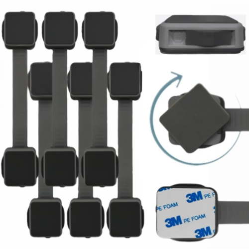 Autumn Bliss Co Cabinet Locks Baby Proofing, No Drilling, Easy Install, Adjustable & Reusable, Child Proof, 6 Piece