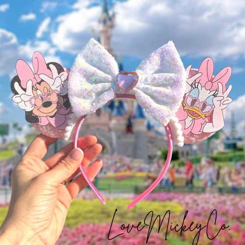 Minnie and Daisy Ears, Unique Minnie Ears, Best Friend Minnie Ears, Mouse Ears Headband, Disney ears, Personalized Disney Ears