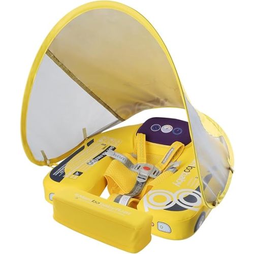 Kalolary Non-Inflatable Mambobaby Baby Pool Float with Canopy