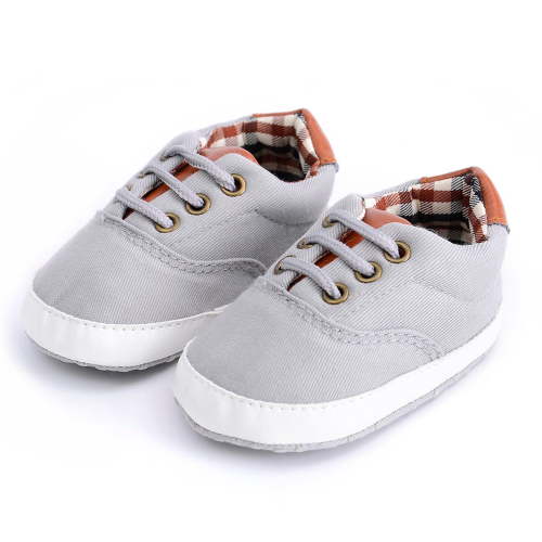 LoyisViDion Toddler Shoes Newborn Baby Girl Boys Causal Shoes Anti-Slip Shoes Plaid Patchwork Sneakers Prewalker Gray 6-12 Months