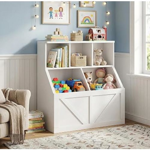 GAOMON Toy Storage Organizer and Bookshelf, Toy Box and Toy Chest