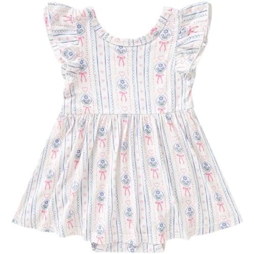 pureborn Baby Girls Viscose from Bamboo Bodysuit Dress Romper Dresses 0-24M