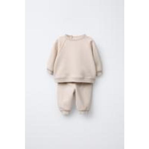 SWEATSHIRT AND JOGGER SET WITH BRUSHED INTERIOR - Light beige | ZARA United States
