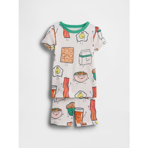 Baby & Toddler Organic Brushed Cotton Breakfast PJ Short Set