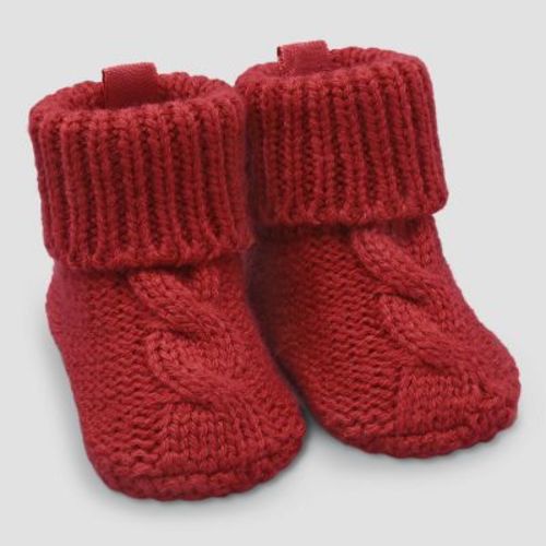 Carter's Just One You®&nbsp;Baby Christmas Slippers - Red Newborn