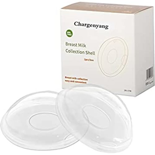 Breast Shells Nursing Cups Milk Saver Protect Sore Nipples for Breastfeeding Collect Breastmilk Leaks for Nursing Moms Soft and Flexible Silicone Material Reusable, 2-Pack