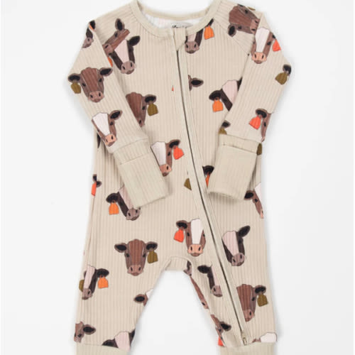 Cattle Buddy Baby Ribbed Cotton Zippy – American Farm Company