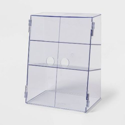 Clear Storage Case with Hinged Doors - Brightroom™: Plastic Bathroom Caddy, Shower & Bath Organizer, 12" x 9" x 6"