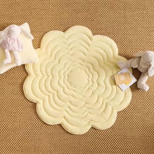 Adairs Kids - Baby Pink & Lemon Flower Play Mat | Adairs