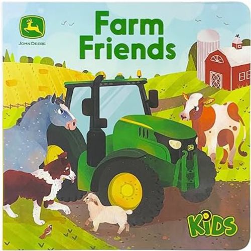 John Deere Kids Farm Friends Lift-a-Flap Board Book - Busy Tractor Helps Its Friends on the Farm