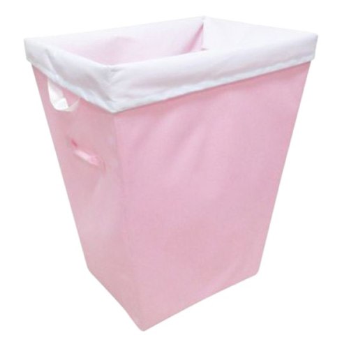 Tiny Dreamers Light Pink Fabric Laundry Hamper with Liner, 22"