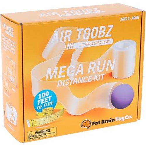 Fat Brain Toys Air Toobz Mega Run Distance Kit, DIY Accessory for Expanding Build-and-Play Possibilities, for Kids, Tweens, Teens Ages 6 and Up