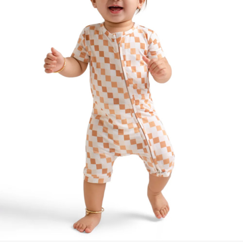 Vanilla Checks Shorty Romper