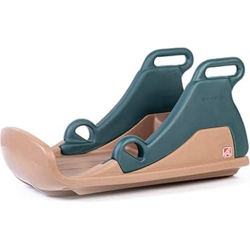 Amazon.com: Step2 Snow Runner, Kids Ride On Toy & Outdoor Snow Sled & Toboggan, Fits 2 Riders, Made of Durable Plastic, Max Weight 120 lbs., for Toddlers 3-6 Years Old, Tan & Green : Sports & Outdoors