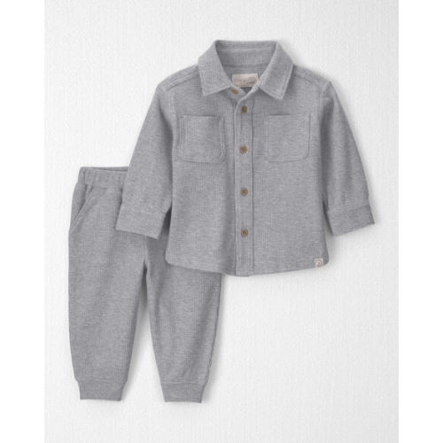 Baby Boy 2-Piece Organic Cotton Waffle Knit Top & Pant Set - Little Planet | Carter's