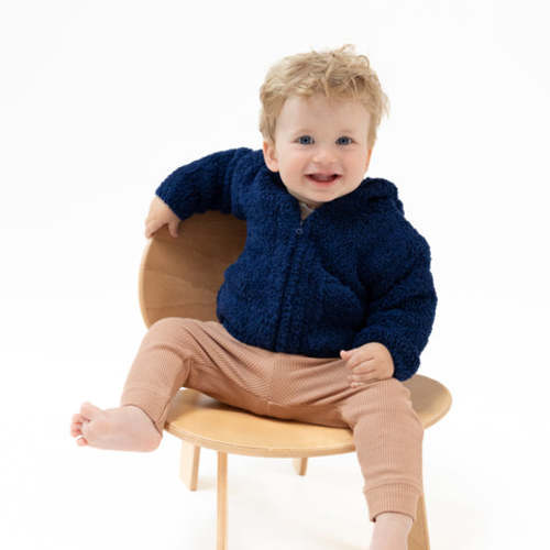 Chenille - Navy Hooded Jacket