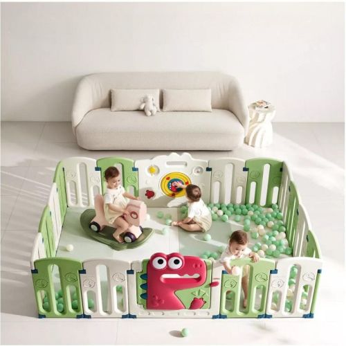 Bc Babycare Baby Playpen for Babies & Toddlers Play Yard with Interactive Playboard & Sounds Safe
