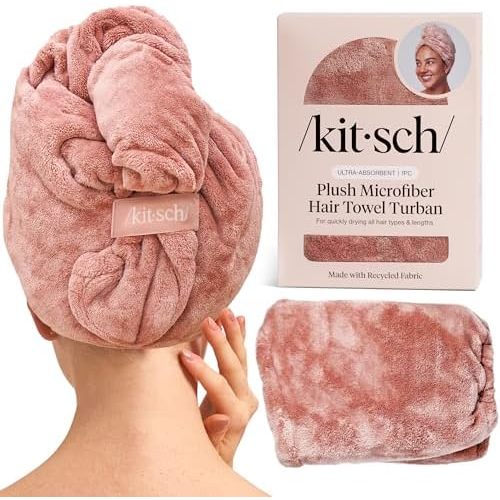 Kitsch XL Microfiber Hair Towel Wrap for Women