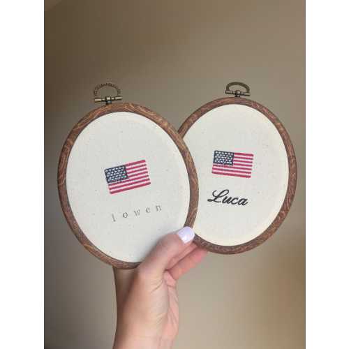 Handcrafted American Flag Portrait