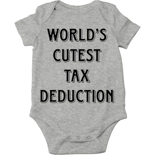 AW Fashions World's Cutest Tax Deduction Baby Bodysuit Adorable Newborn Infant Girl Romper Boy Clothes