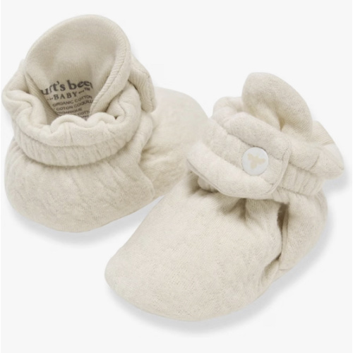 Burt's Bees Baby Unisex 100% Organic Cotton, Adjustable Booties