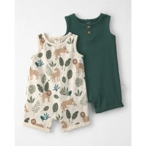 Baby Boy 2-Pack Organic Cotton Rompers in Jungle - Little Planet | Carter's