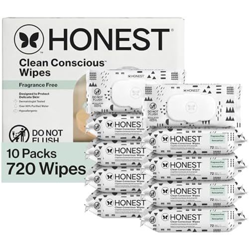 The Honest Company Multi-Use Baby Wipes, Pattern Play, 720 Count