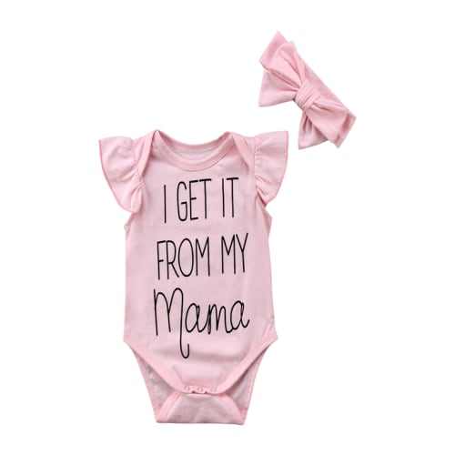 Newborn Baby Girls Floral Romper Bodysuit Jumpsuit Headband Outfits Clothes Set