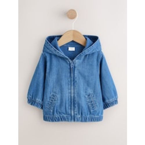 Buy Charcoal Grey Denim Hooded Zip Through Baby Jacket (0mths-2yrs) from Next USA