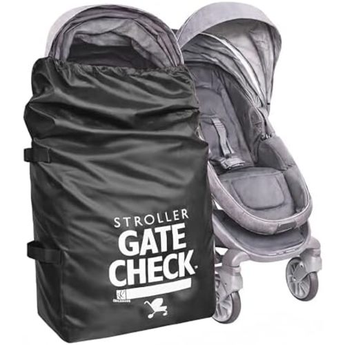 J.L. Childress Gate Check Travel Bag for Single & Double Strollers, Black