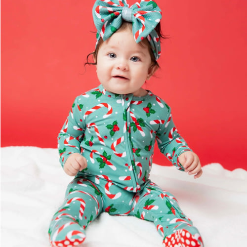 Candy Cane Lane Footie