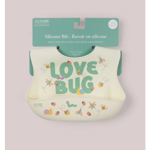 JuJuBe x Studio Oh! Food-Grade Silicone Bib - Love Bug