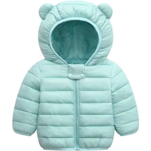 Winter Down Coats for Kids Baby Boys Girls Light Puffer Padded Jacket Bear Hoods Infant Outerwear