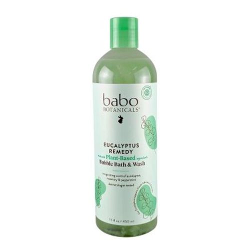 Babo Botanicals Bubble Bath & Wash Eucalyptus Remedy (15 oz) - Bathe, Breathe, and Be Well