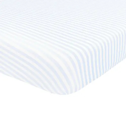Crib Sheet in Small Mist Stripe