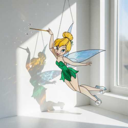 Tinker Bell Acrylic Suncatcher, Disney Peter Pan Fairy Window Hanging, Tinkerbell Sun Catcher Decor, Gift for Her, Disney Home Decor