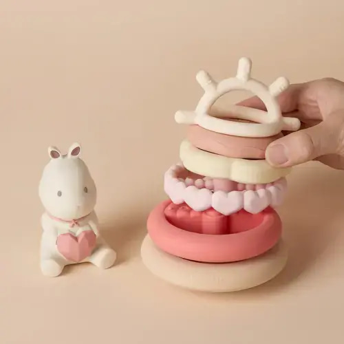 Bunny Stacking Teething Rings